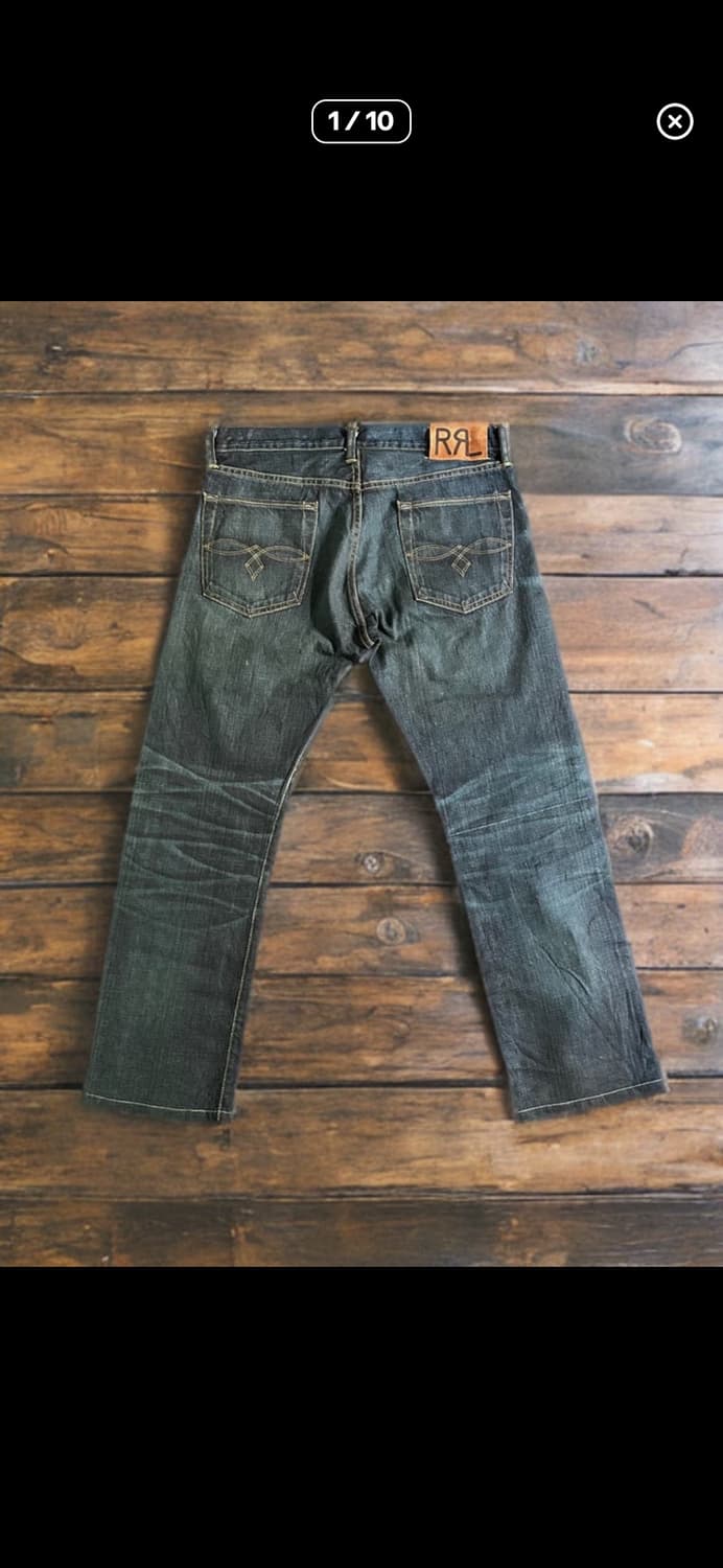 RRL 00’s 로우 스트레이트 셀비지 데님 팬츠 made in usa 상품이미지1