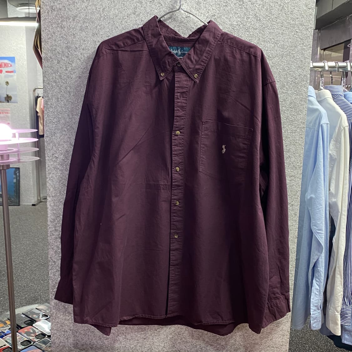 폴로 랄프로렌 버건디 클래식핏 셔츠 B3084 상품이미지2