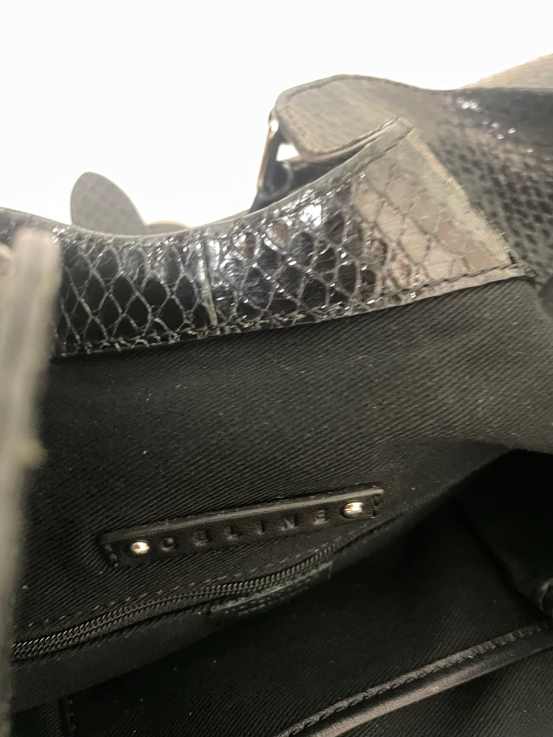 셀린느 블랙 파이톤 토트백 celine tote bag 상품이미지5