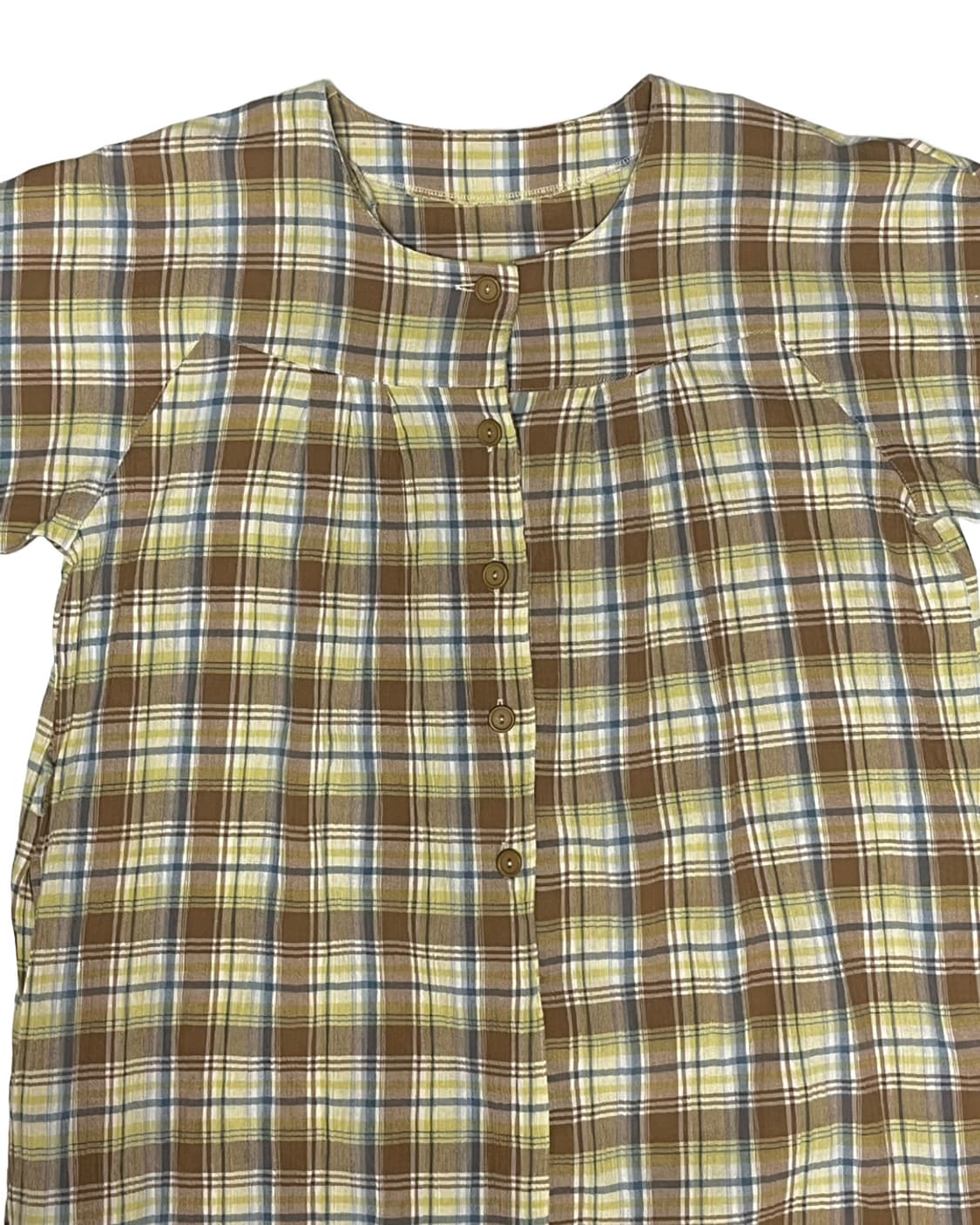 Brown check one piece 상품이미지3