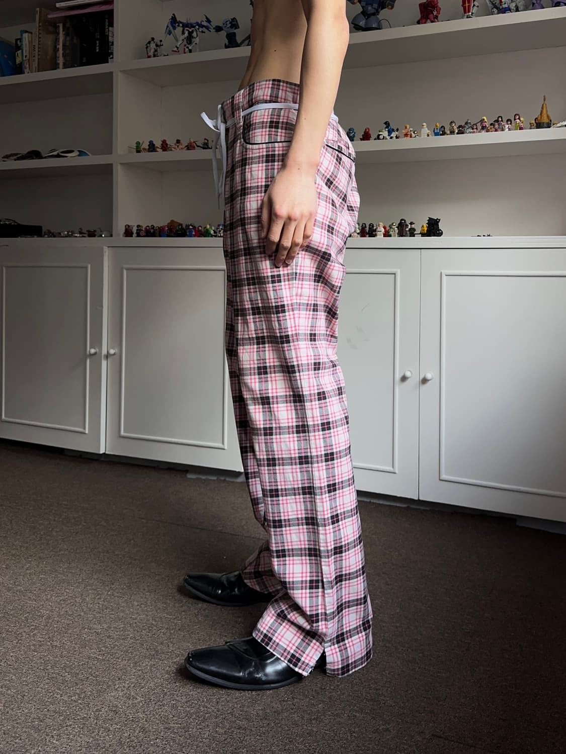 Oakley 체크 플레어 팬츠 상품이미지5