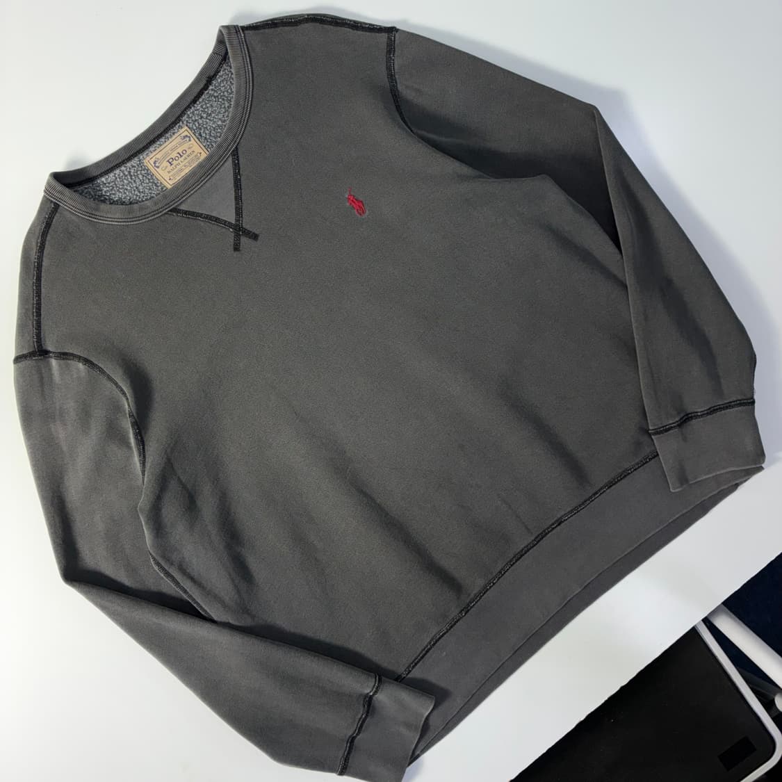 Polo 폴로 랄프로렌 피그먼트 스키치 라운드 맨투맨 상품이미지2