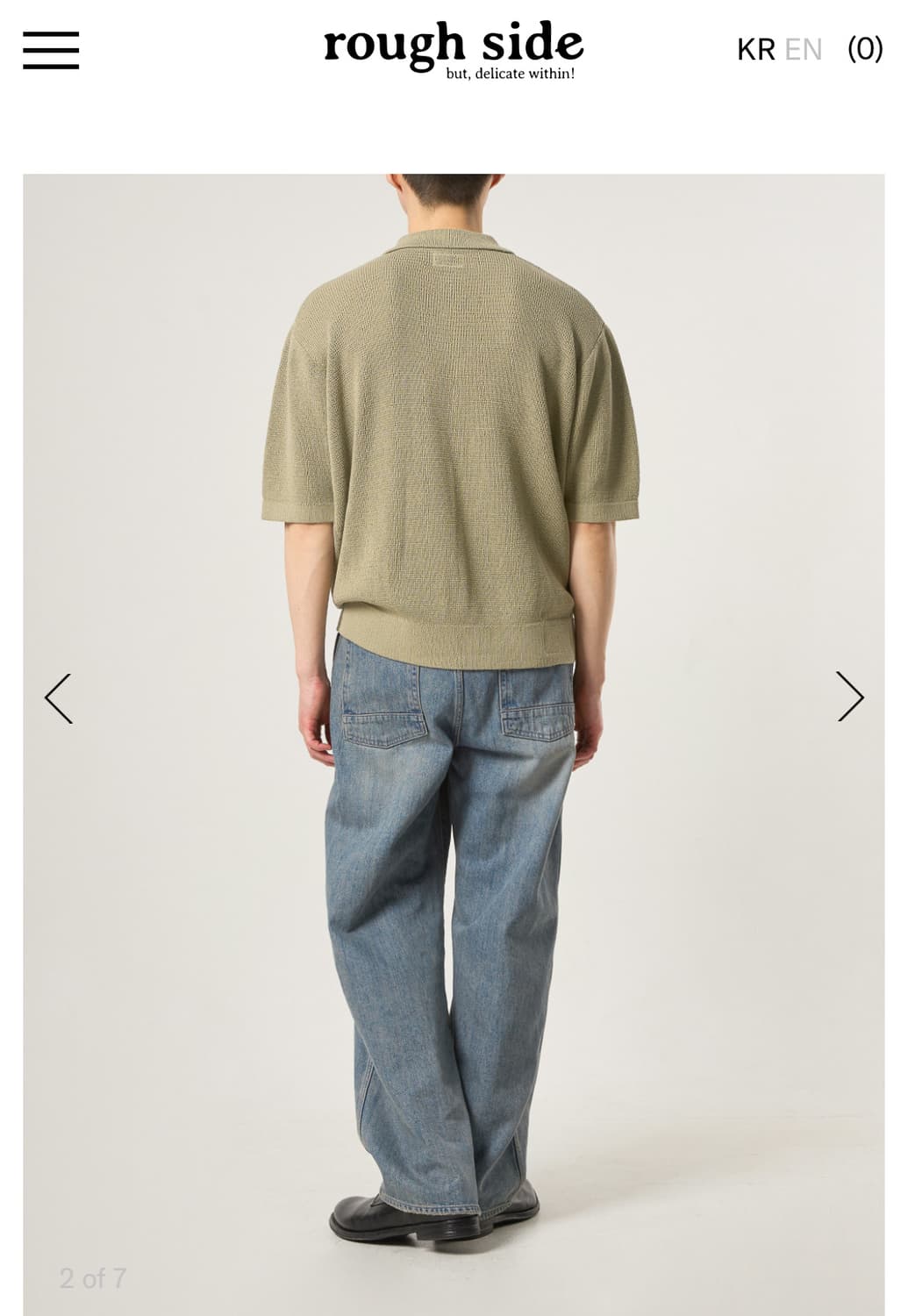 러프사이드 칼라 하프니트 라이트 올리브 3사이즈 상품이미지3