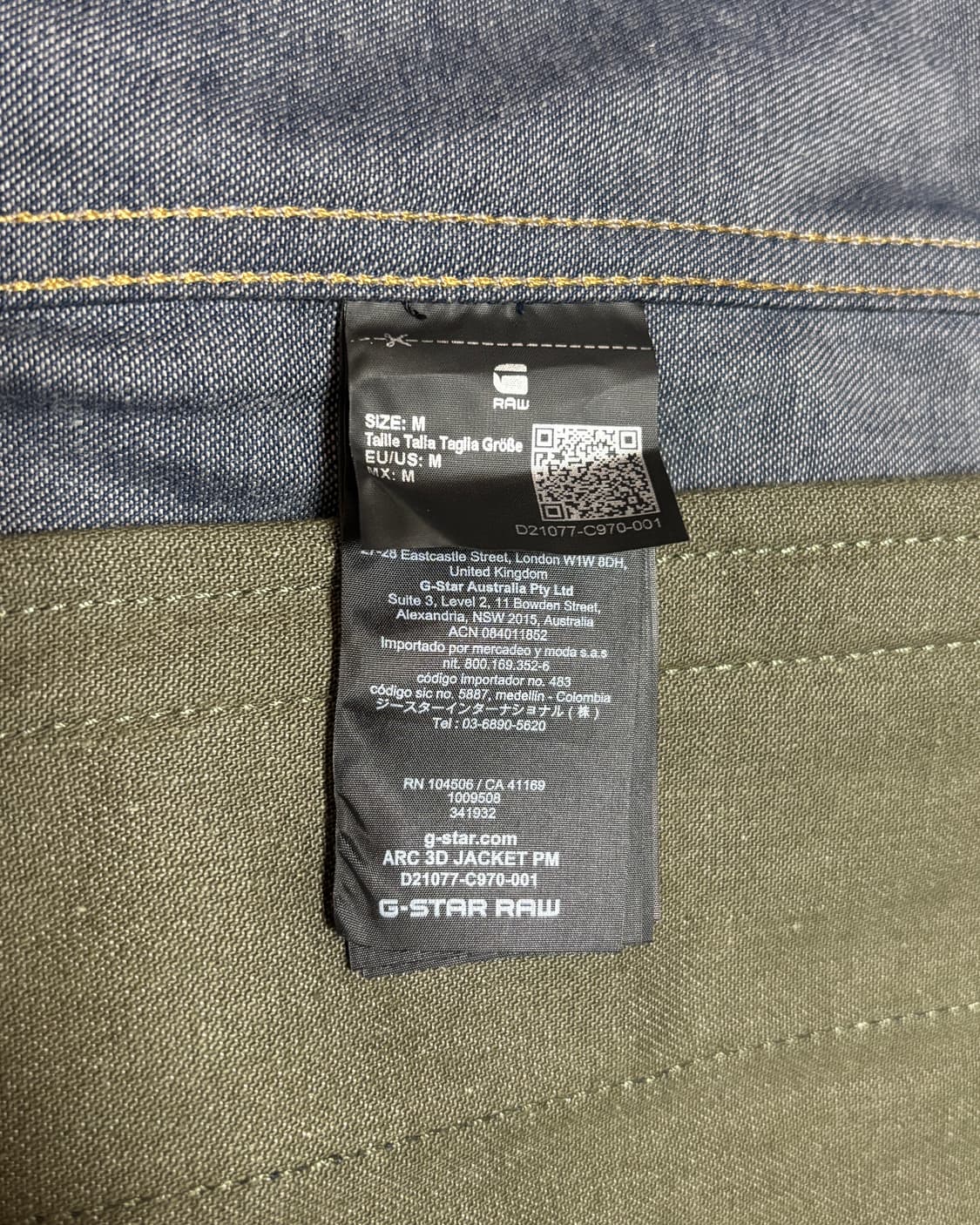 (M) 지스타 로우 ARC 3D 데님 트러커 자켓 상품이미지8