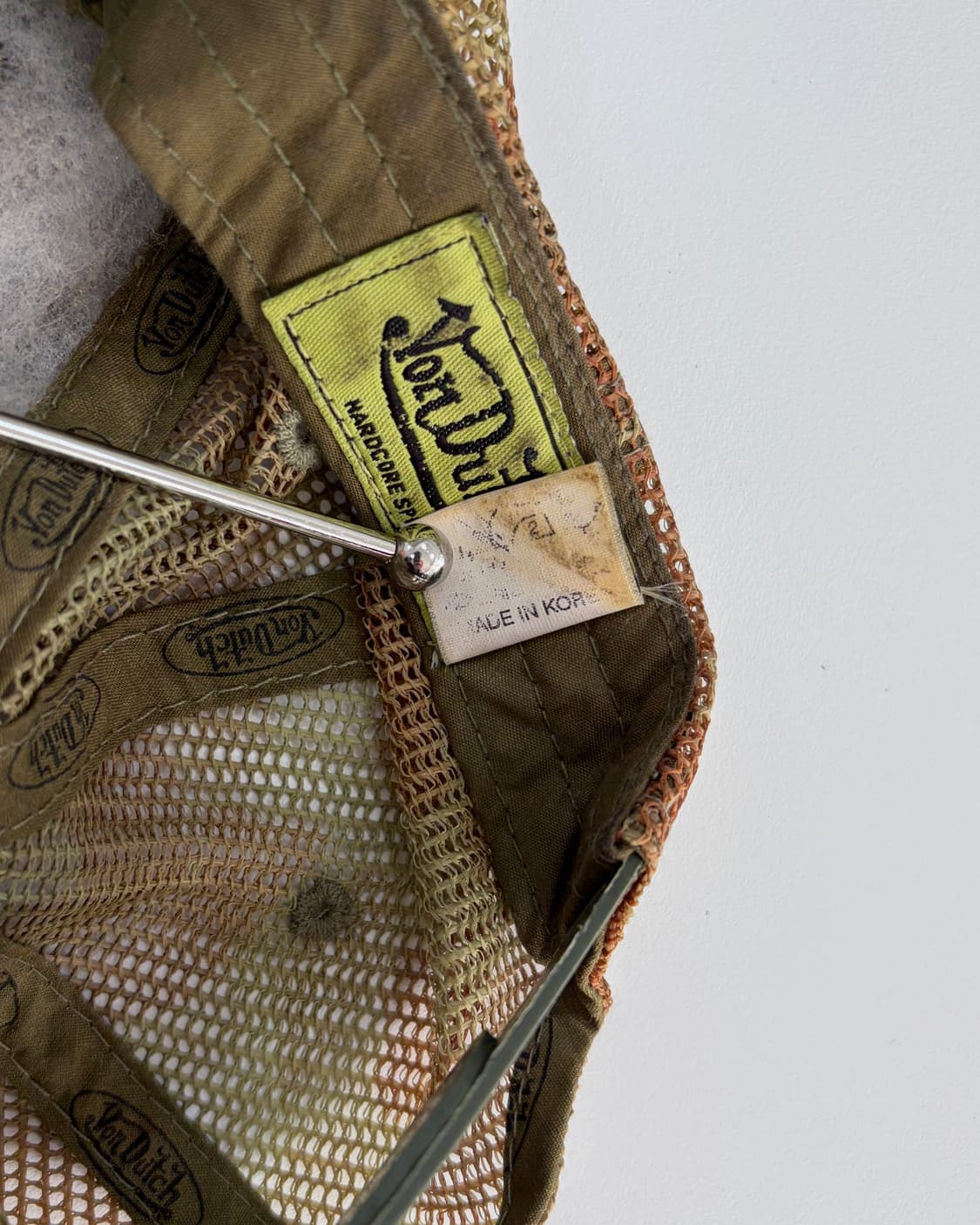 본더치 VonDutch 빈티지 레더 카모 메쉬 볼캡 모자 상품이미지8