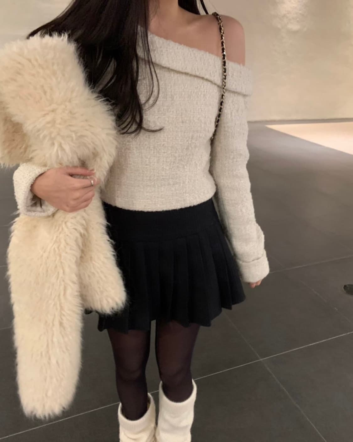 verni 베르니마켓 이브 트위드 eve tweed 블라우스 아이보리 상품이미지5