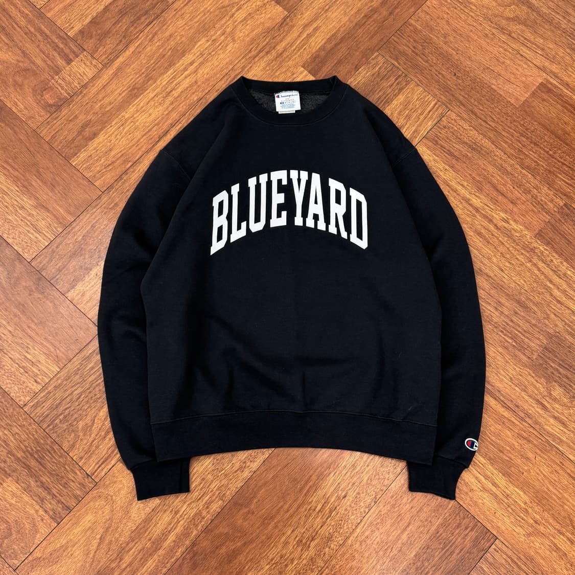 M 챔피온 블랙 블루야드 로고라운드 맨투맨  상품이미지1