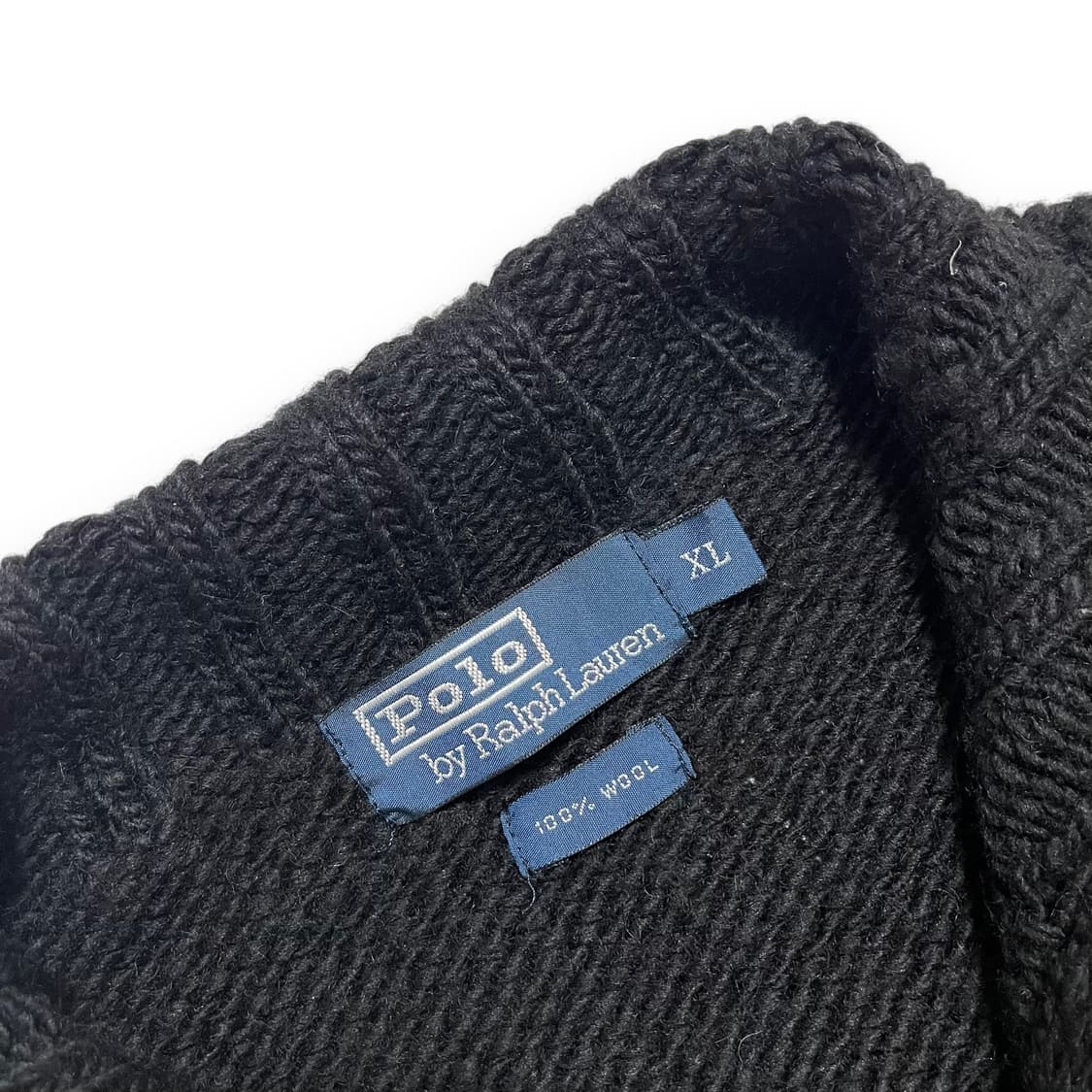 폴로 랄프로렌 00s 다크 울 니트 집업 상품이미지6