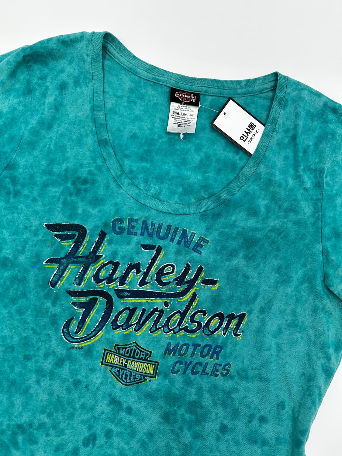 할리데이비슨 우먼 타이다이 반팔티 상품이미지2