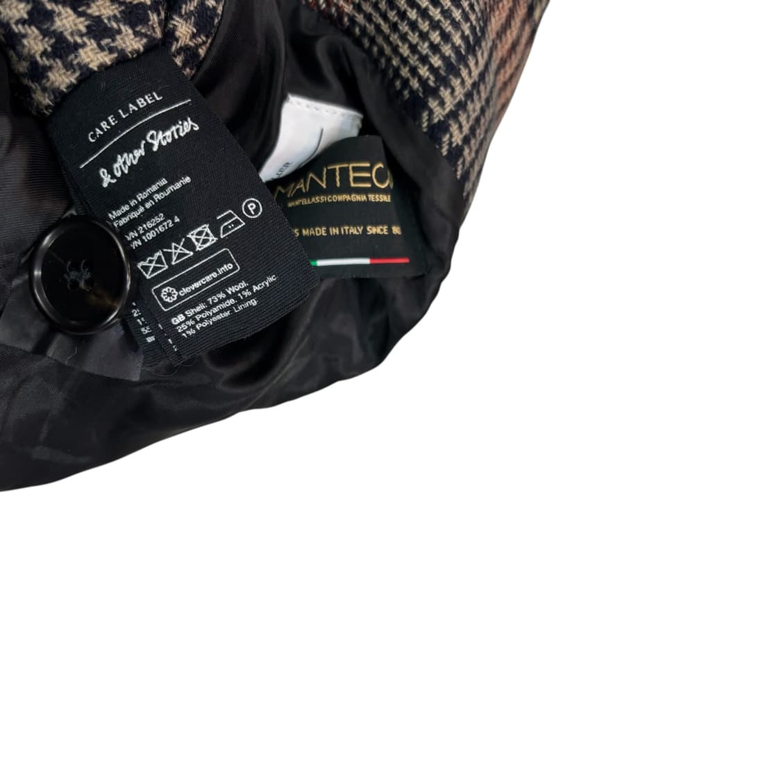 앤아더스토리즈 울 롱 체크 벨티드 코트 상품이미지5