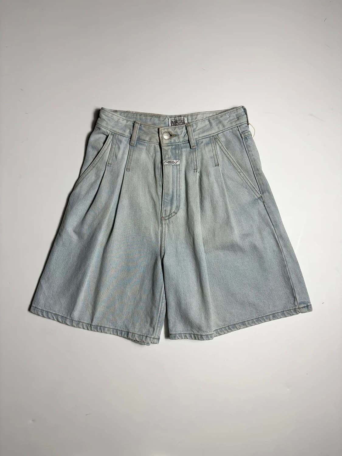 마리떼프랑소와저버 라이트 블루 핀턱 데님 반바지 R1671 상품이미지1