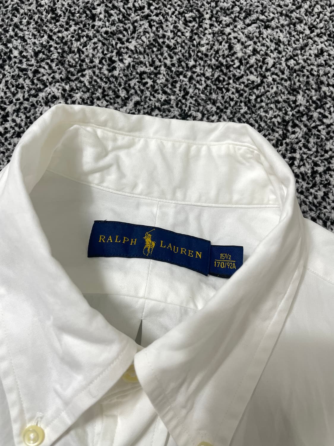빈티지9. 폴로랄프로렌 옥스포드 반팔 기본 베이직 코튼 셔츠 화이트 상품이미지3