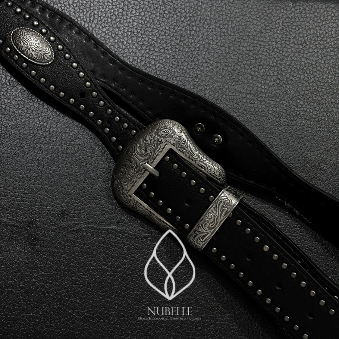 🌗 Convex stud western belt / 에스닉 웨스턴 벨트 상품이미지2