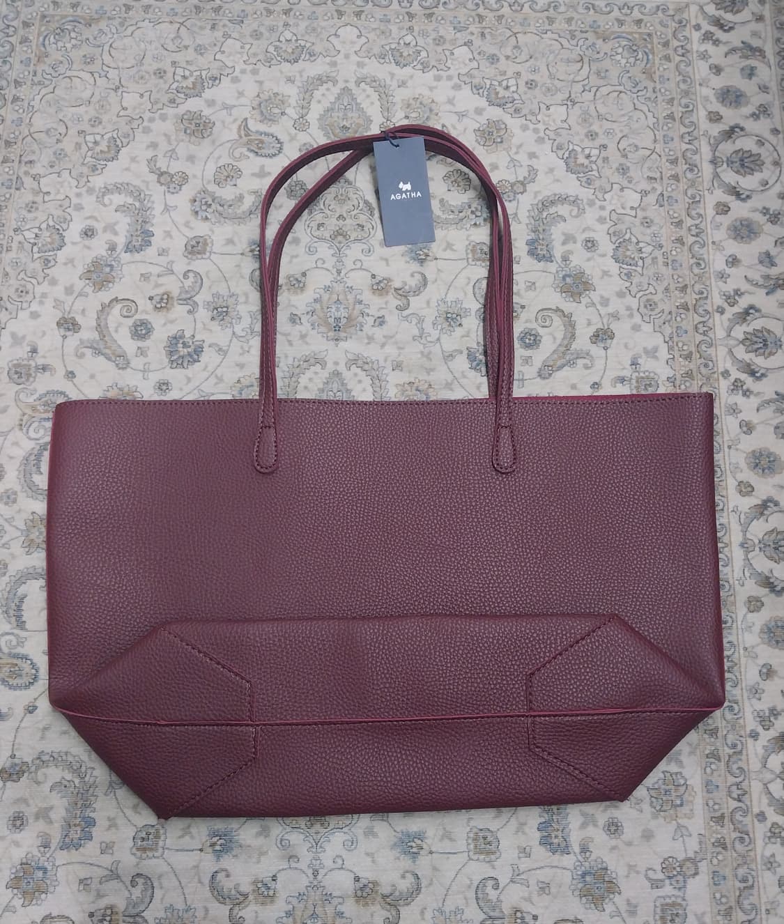 (새상품) 아가타 버건디 토트백/숄더백 상품이미지2