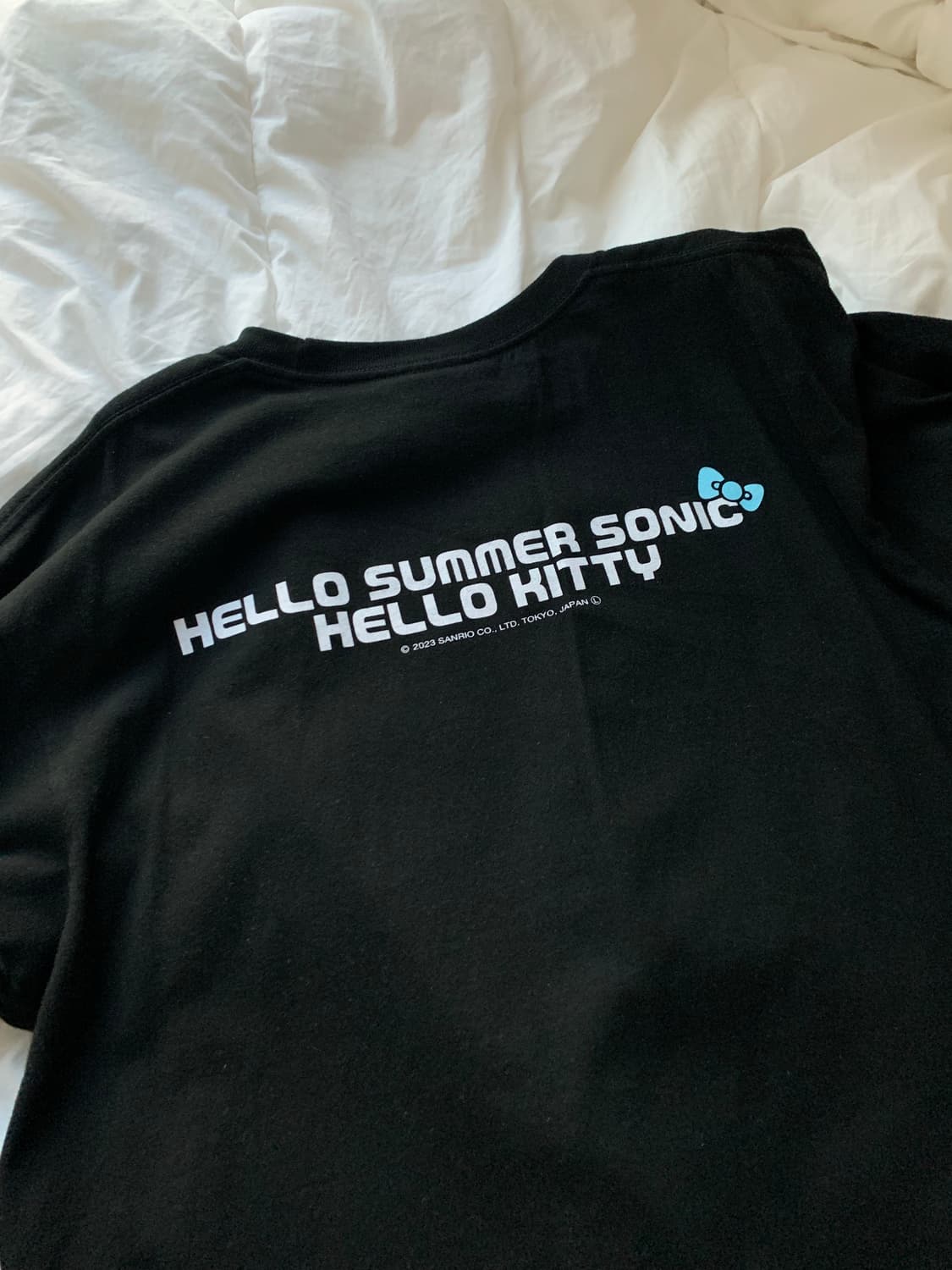 (뉴진스 혜인 착용) 썸머소닉 헬로키티 티셔츠 반팔 블랙 상품이미지7