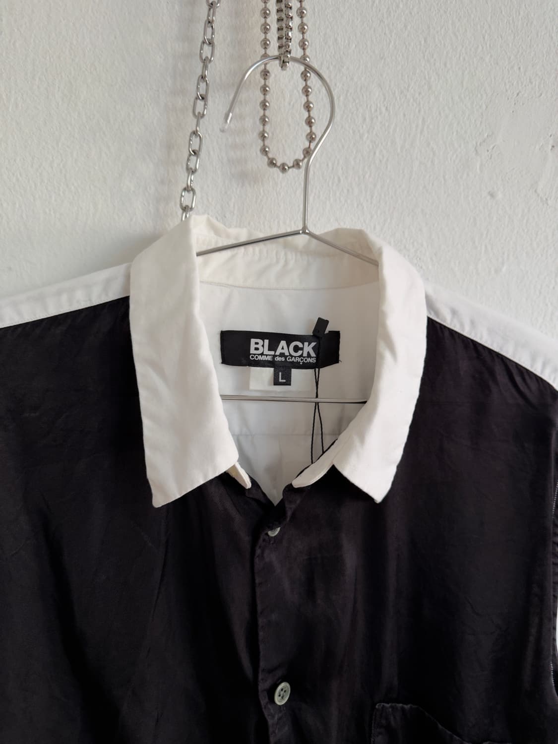 꼼데가르송 블랙 새틴패널 셔츠 상품이미지6