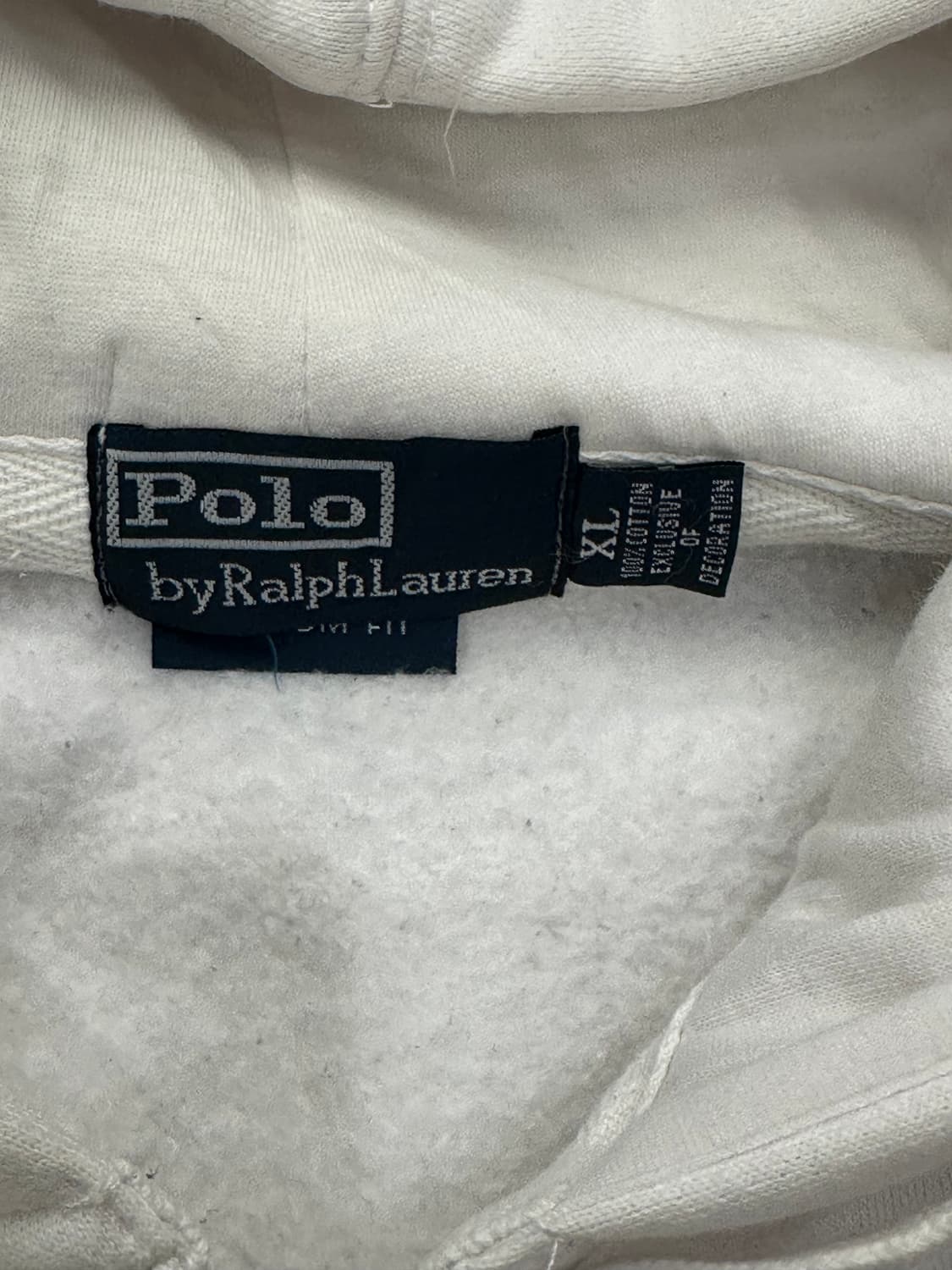 XL)Polo Ralph Lauren 빈티지 빅포니 화이트 후드집업 상품이미지4