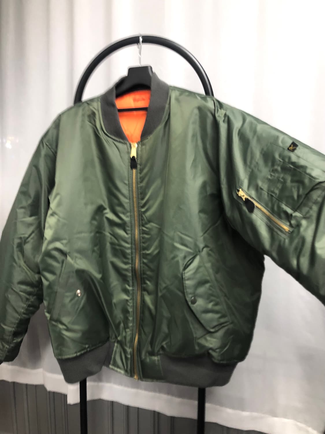 [3XL] 로스코 ma-1 항공점퍼 마원 봄버 MA1 세이지그린 상품이미지3