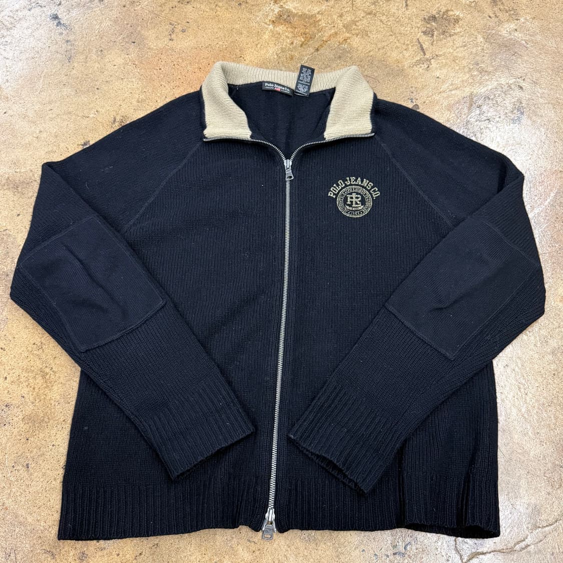 블랙 폴로 진스 니트집업  상품이미지2