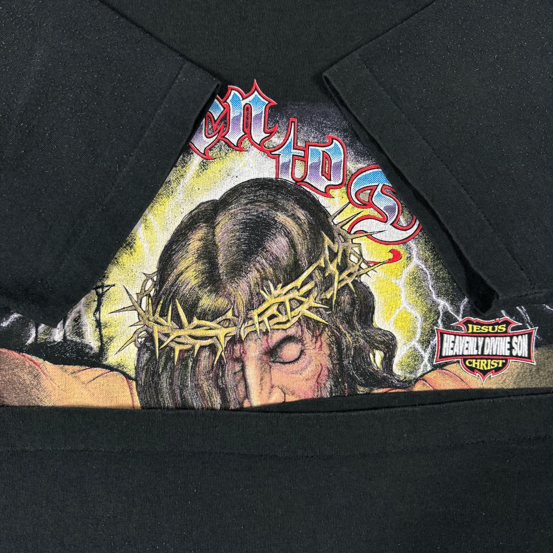 빈티지 90s 할리데이비슨 지저스 Jesus 패러디 티셔츠 상품이미지8