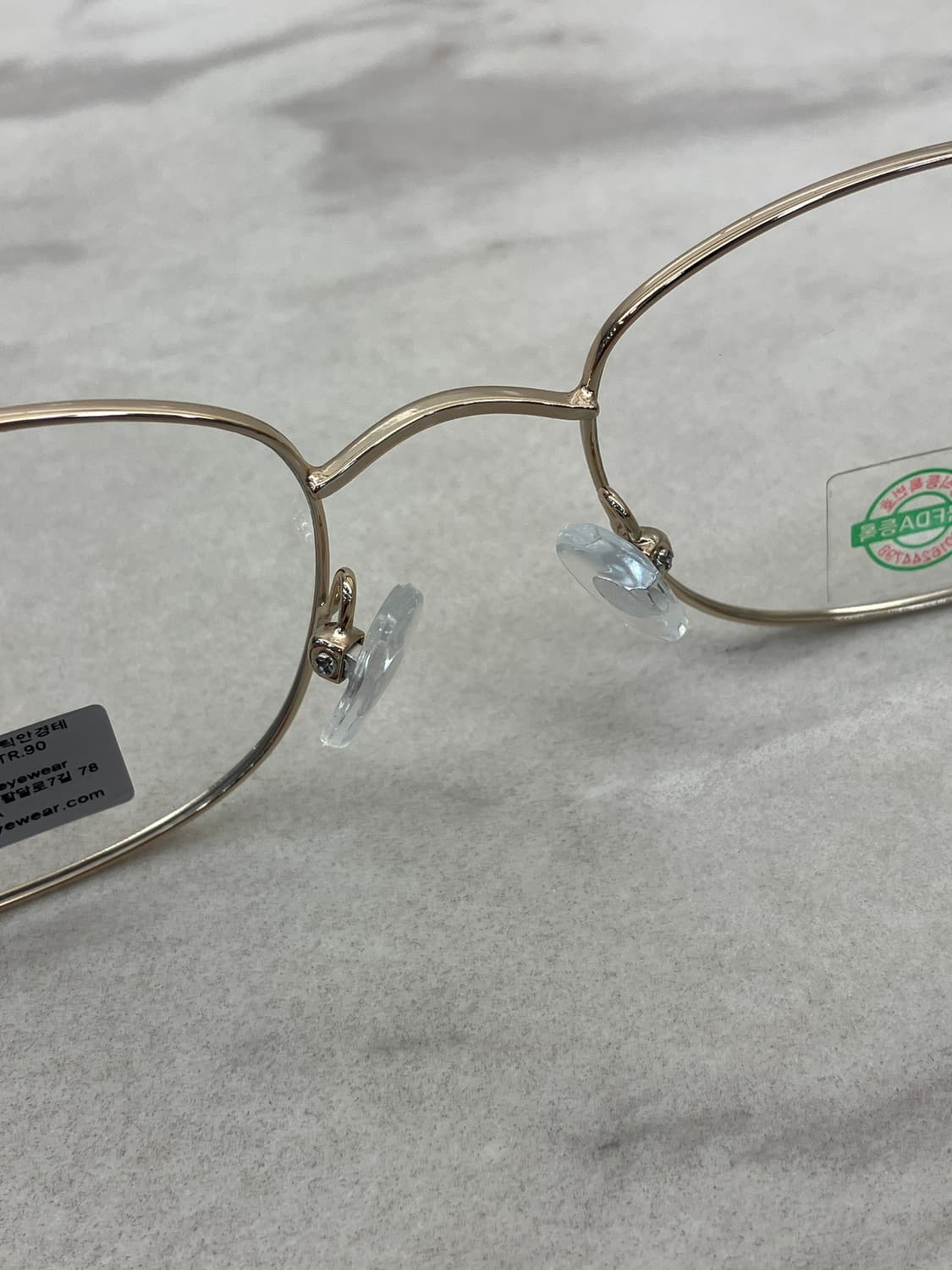 카라 KARRA 골드 소프트 스퀘어 메탈테 안경82 상품이미지4