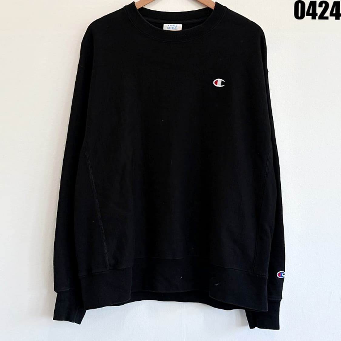 챔피온 블랙 맨투맨 스웻셔츠 XL 0424 상품이미지1