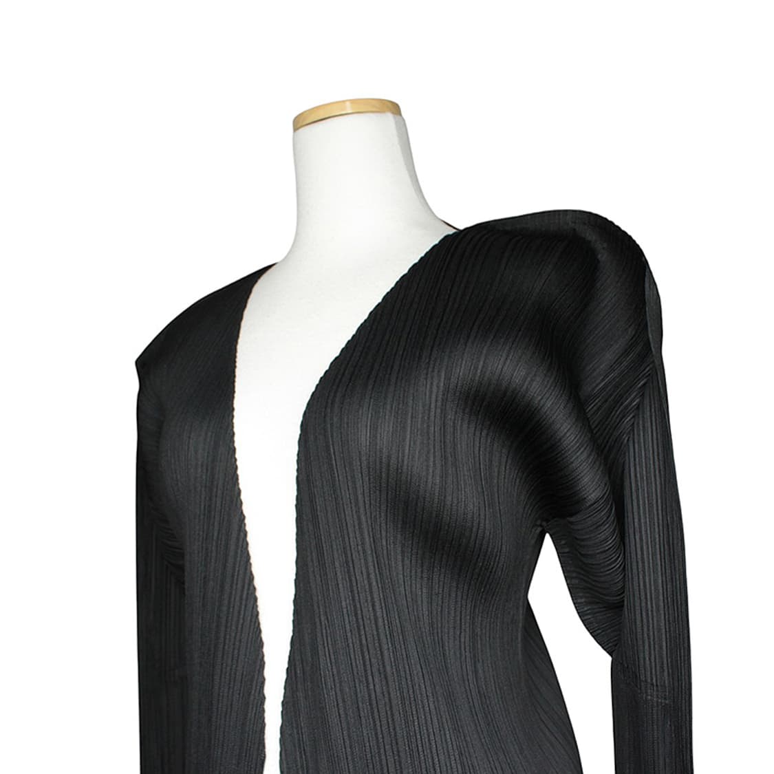 이세이 플리츠플리즈 블랙 주름 가오리 롱가디건 L 상품이미지4