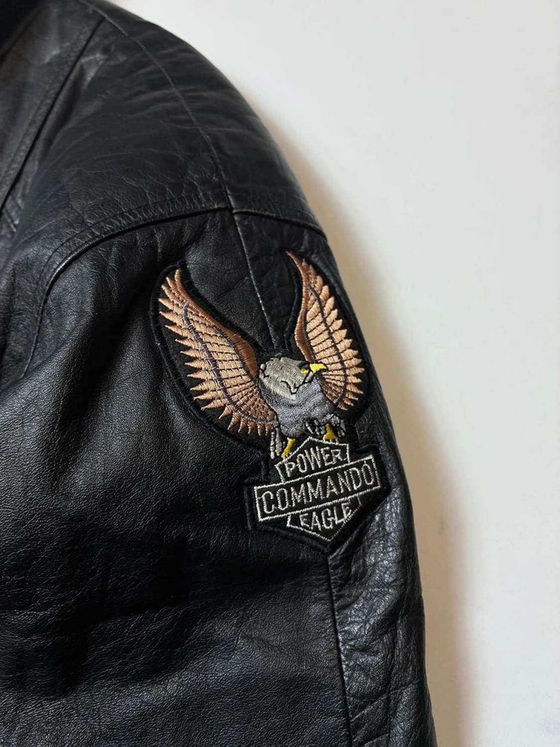 Selected 90's 이글 자수 봄버 가죽 항공 자켓 PN8174 상품이미지6