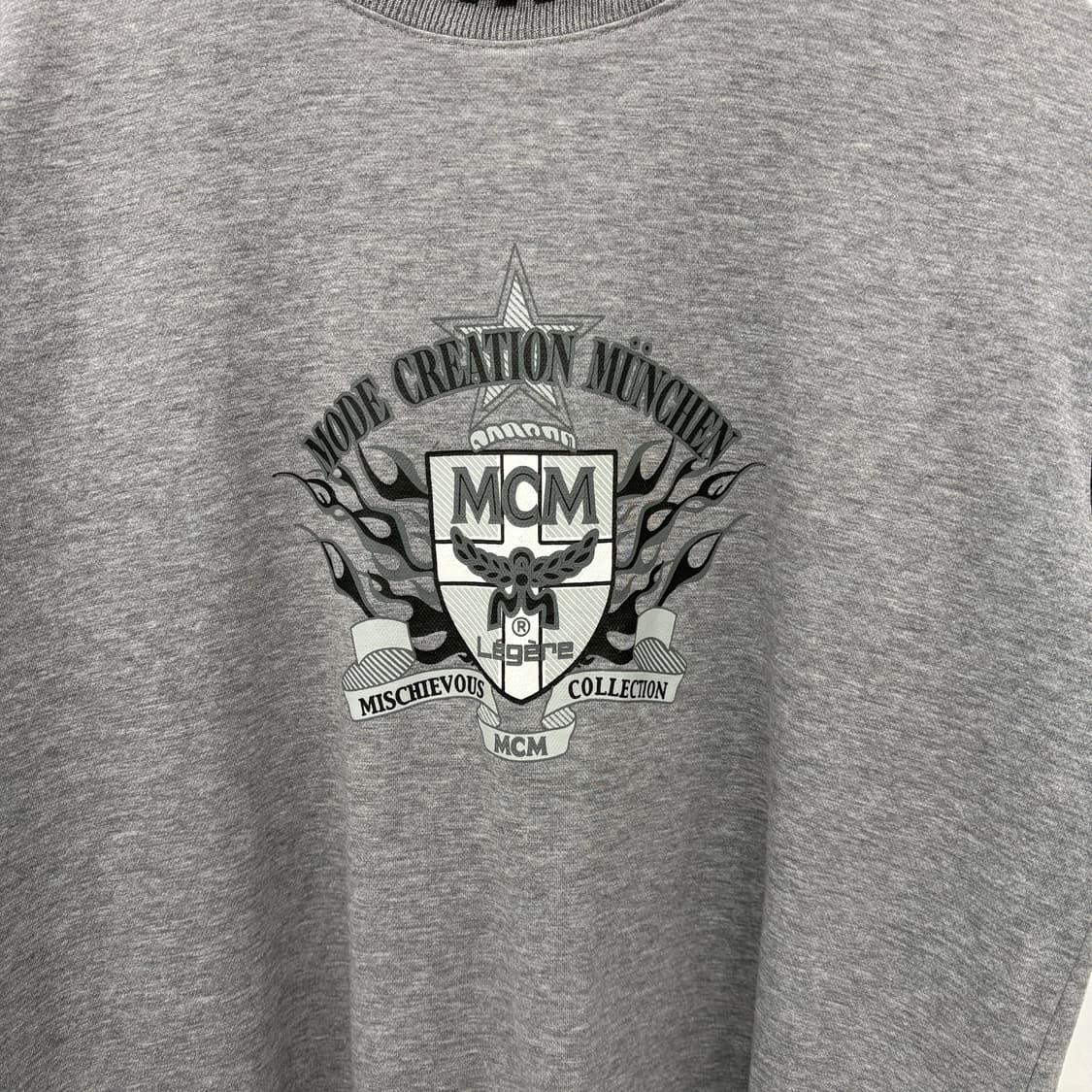 MCM 로고 프린팅 반팔 티셔츠 그레이 남성L 상품이미지2