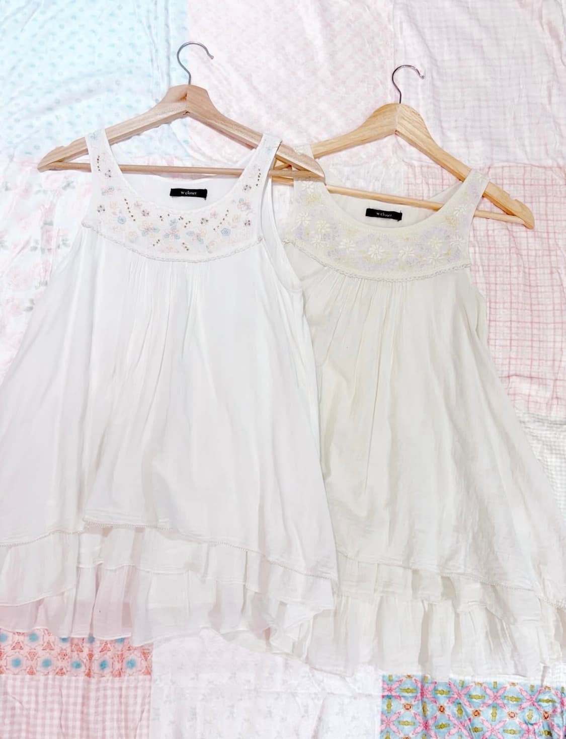 카메빈티지 꽃자수 슬리브리스 상품이미지1