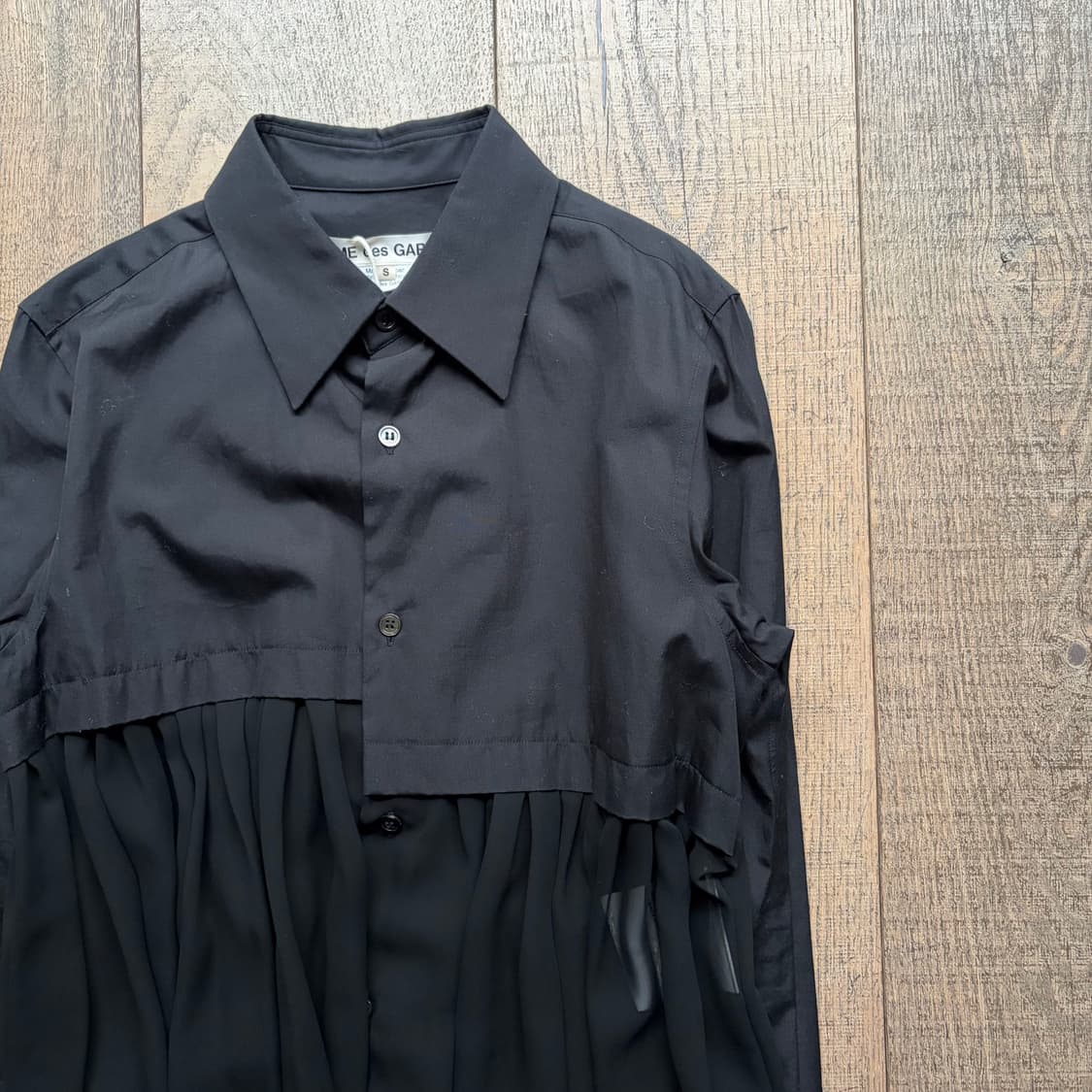 Sheer Asymmetry Docking Blouse 상품이미지4