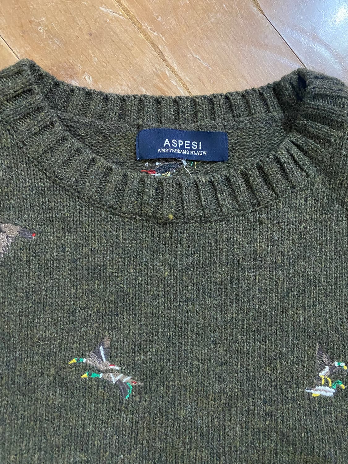 ASPESI 남성 wool 자수 패턴 니트 국내 100 상품이미지3