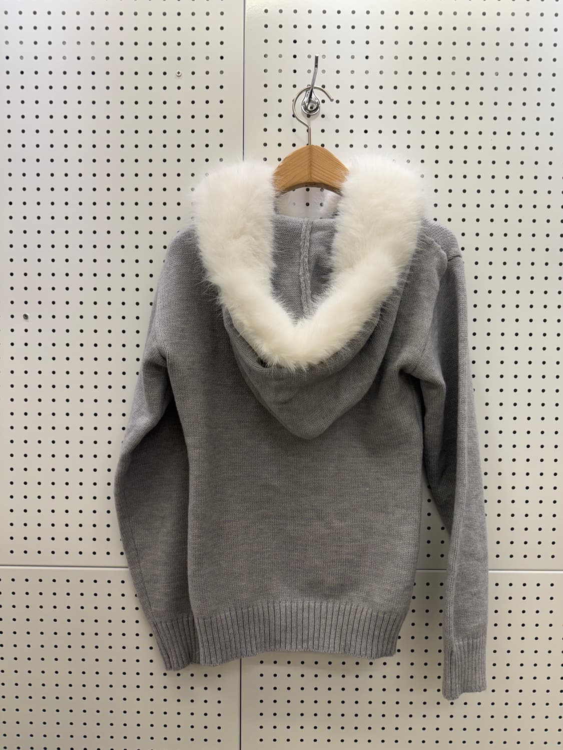 빈티지 y2k 버튼 니트 털 후드 U256 상품이미지3