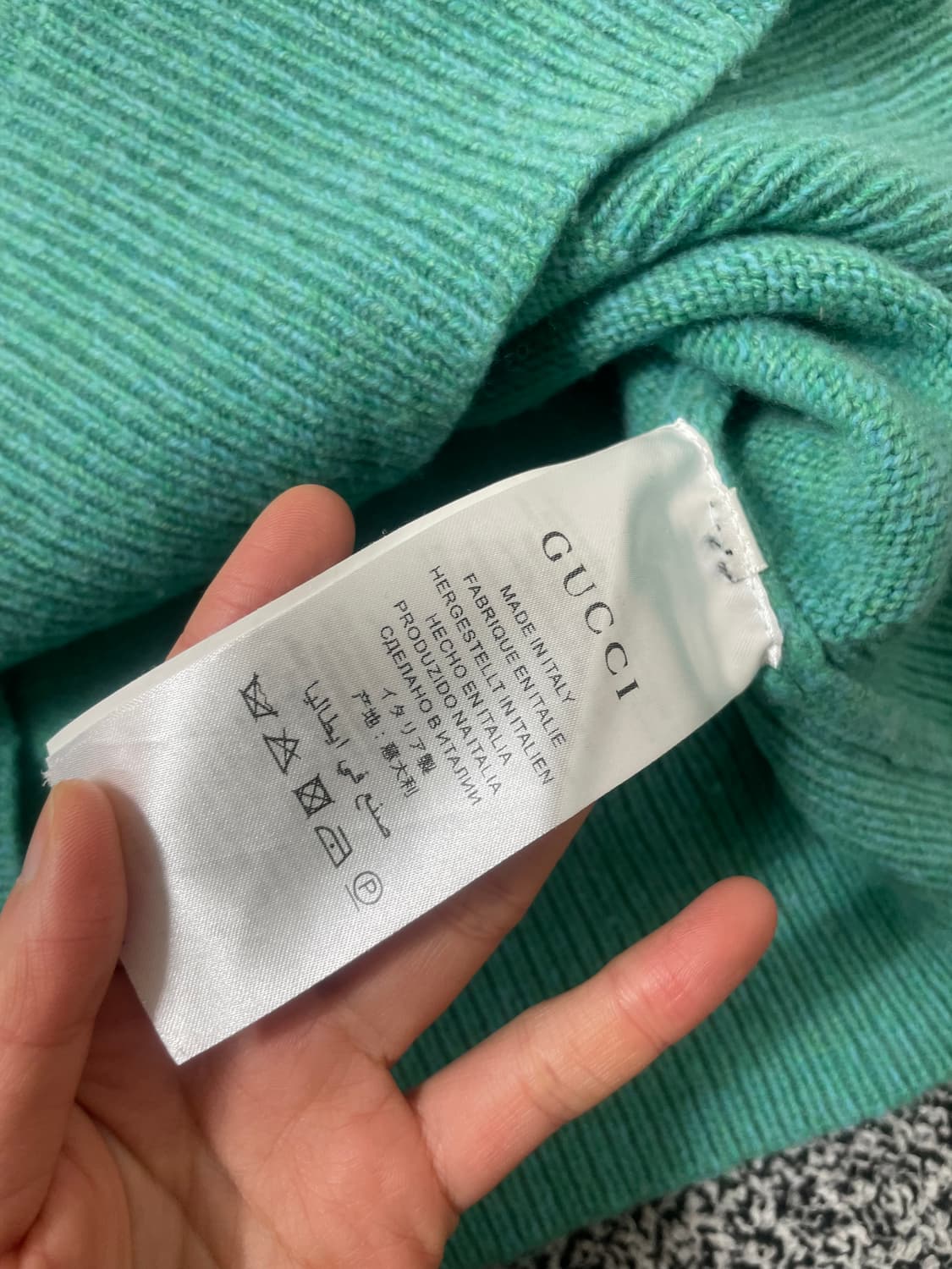 빈티지9. 구찌 밤부 니트 스웨터 민트 상품이미지4