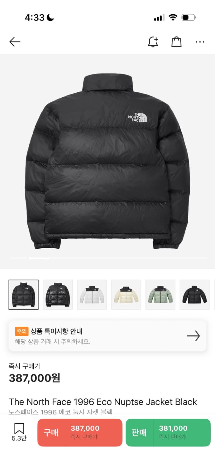노스페이스 눕시 1996 에코 무광 상품이미지2