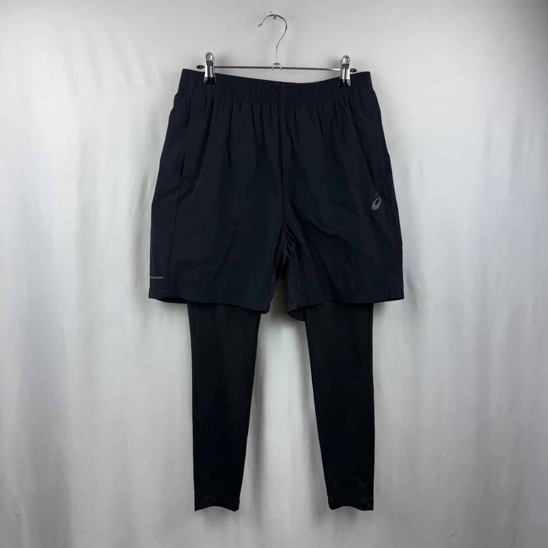 (L) 아식스 2in1 러닝 팬츠 타이즈 블랙 상품이미지2