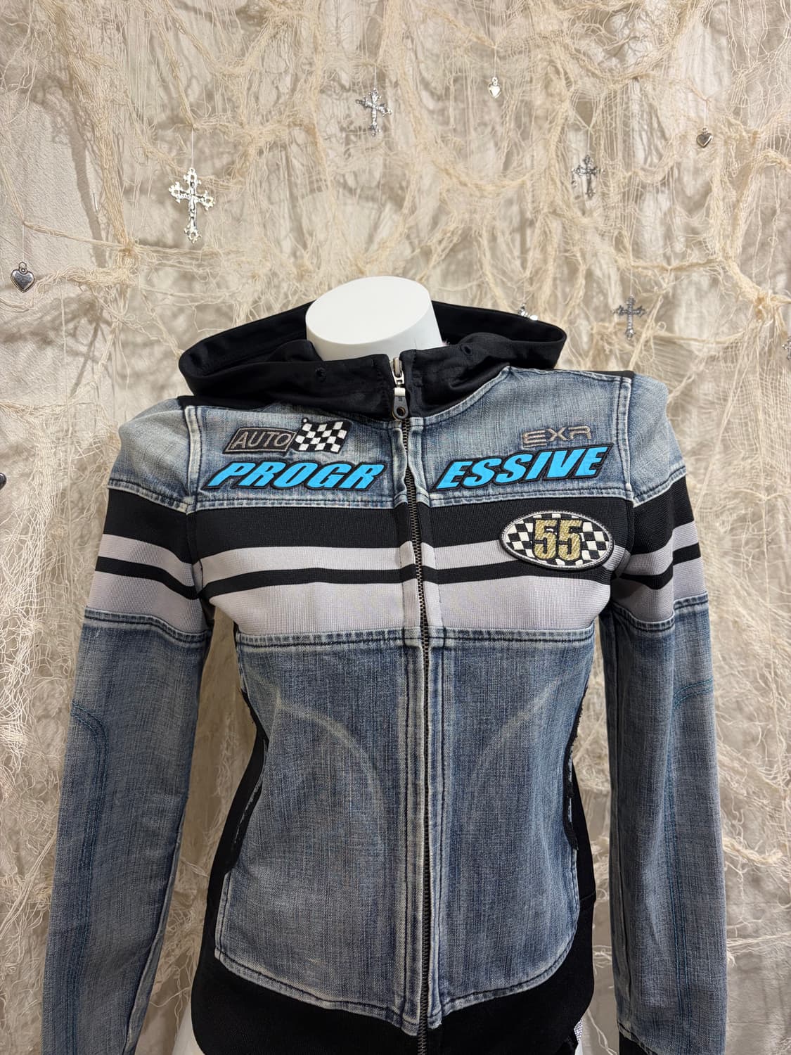 EXR 00‘s washing patch track hoodie zip  상품이미지8