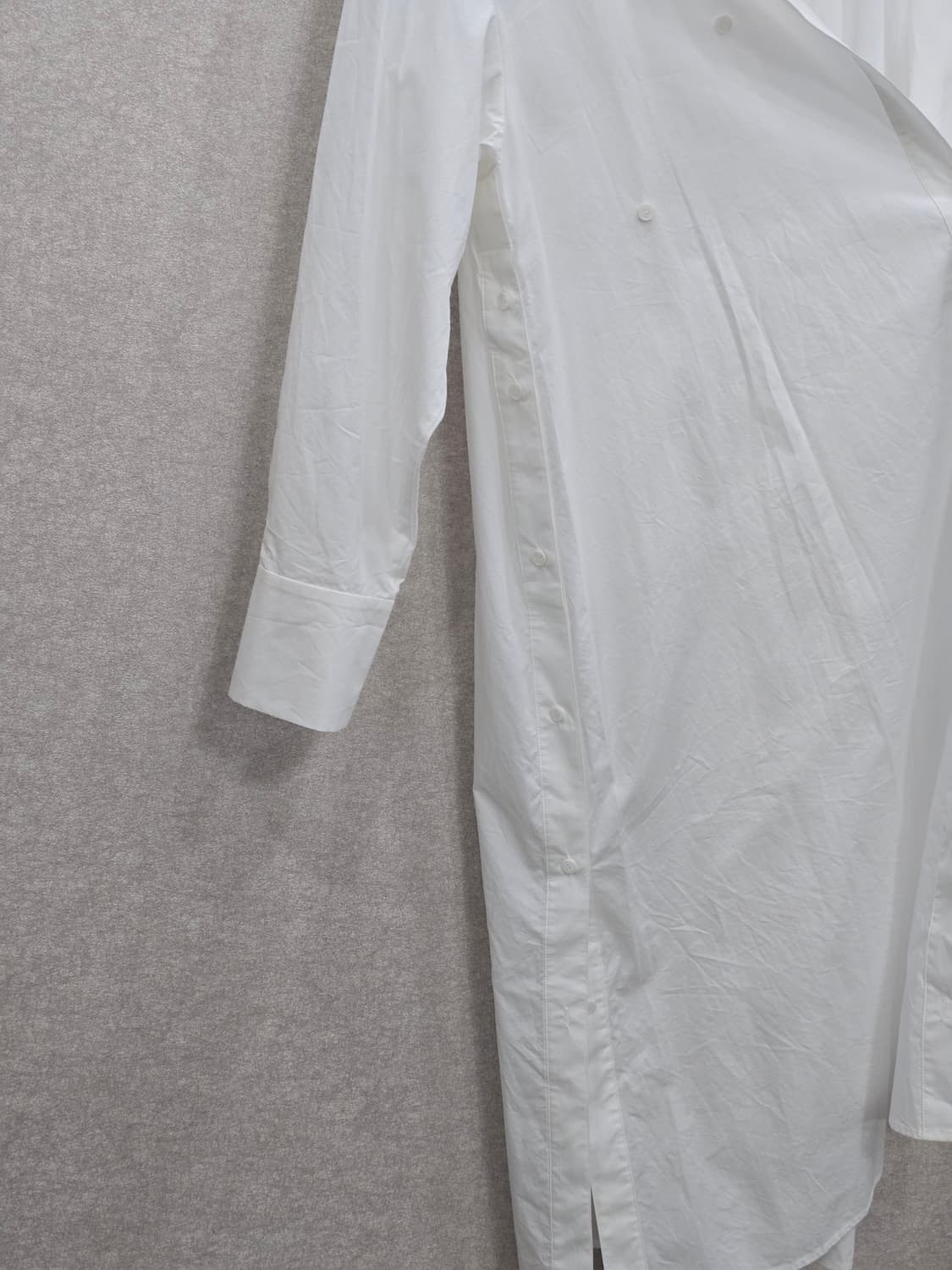 Moon Choi 화이트 롱 셔츠 원피스 (문초이) 상품이미지4