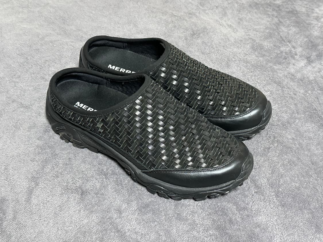 [275] 머렐 1trl moab2 우븐 슬라이드 레더 블랙 상품이미지3