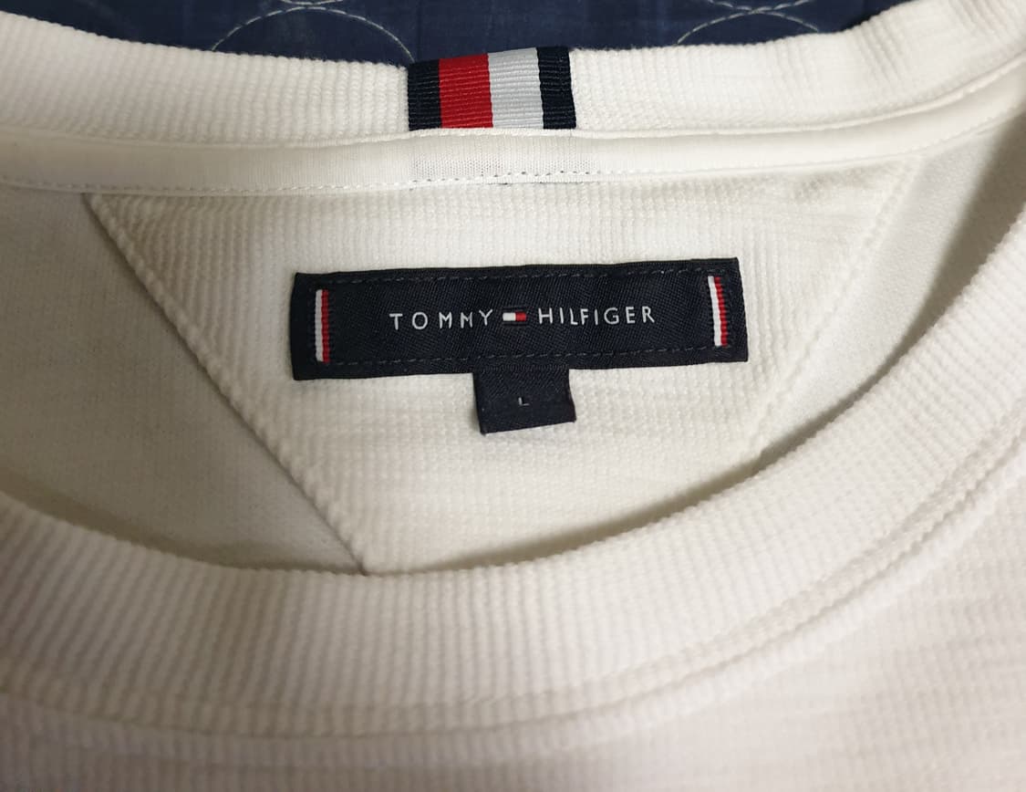 타미힐피거 스몰로고 코튼100% 긴팔티 화이트 (L) 상품이미지2