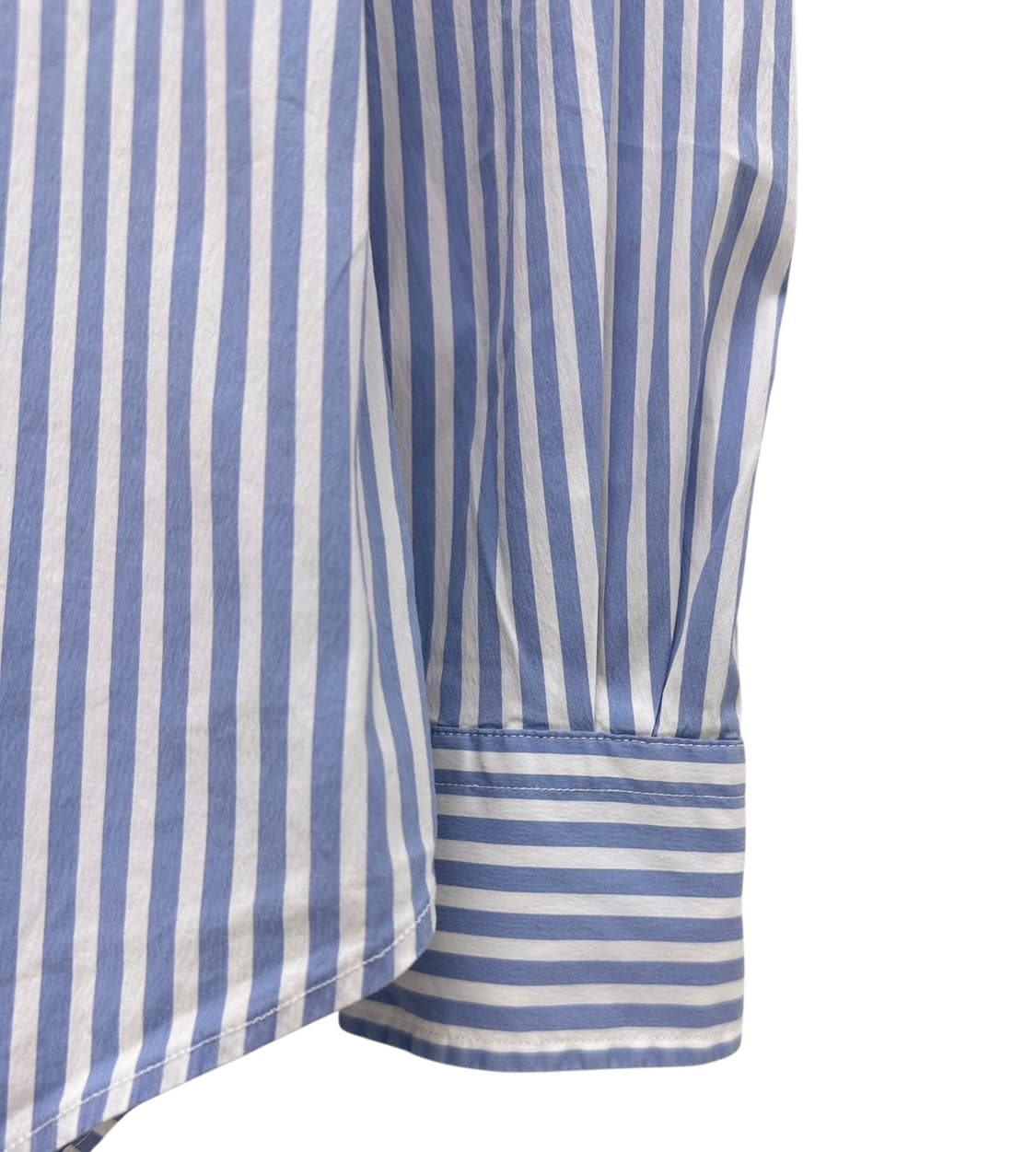 폴로 슬림핏 스트라이프 셔츠 화이트&스카이블루 (0/여성XS) 상품이미지6