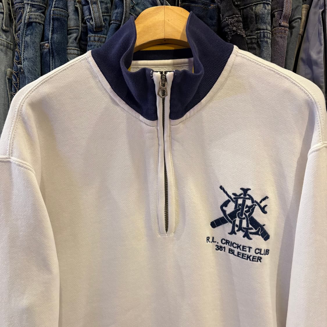 00s 폴로 랄프로렌 엠브로이드 하프 집업 상품이미지3