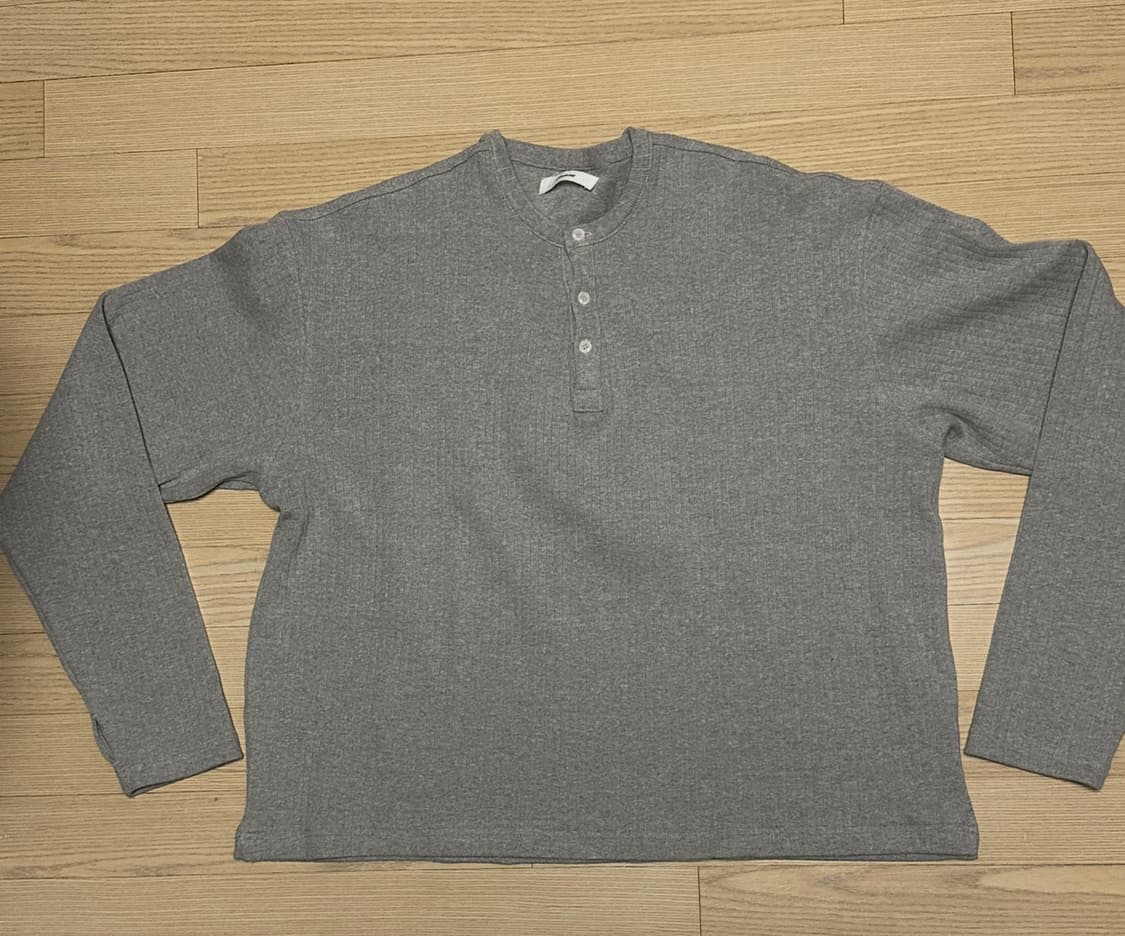 논노드 핑거홀 헨리넥 그레이 상품이미지2