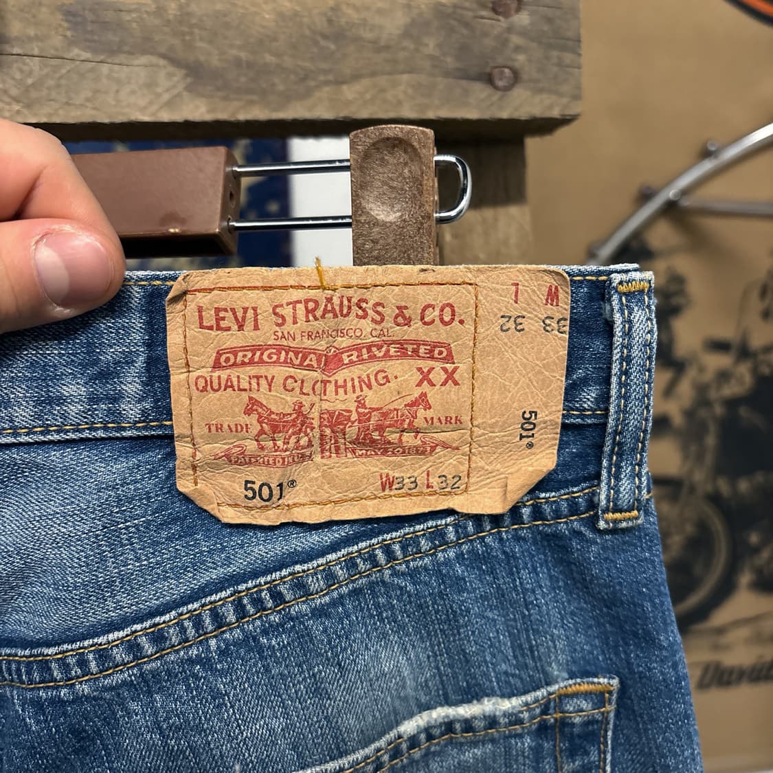 00s 리바이스 501 빈티지 페이딩 데미지 데님팬츠 N587 상품이미지8