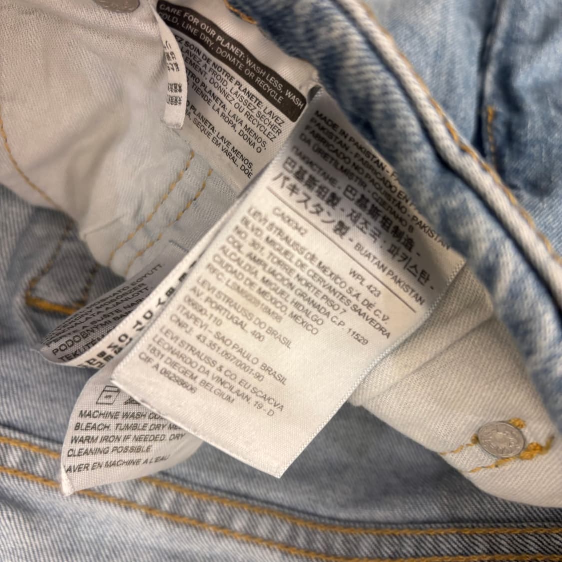 리바이스 502 워싱 데님 팬츠 상품이미지4