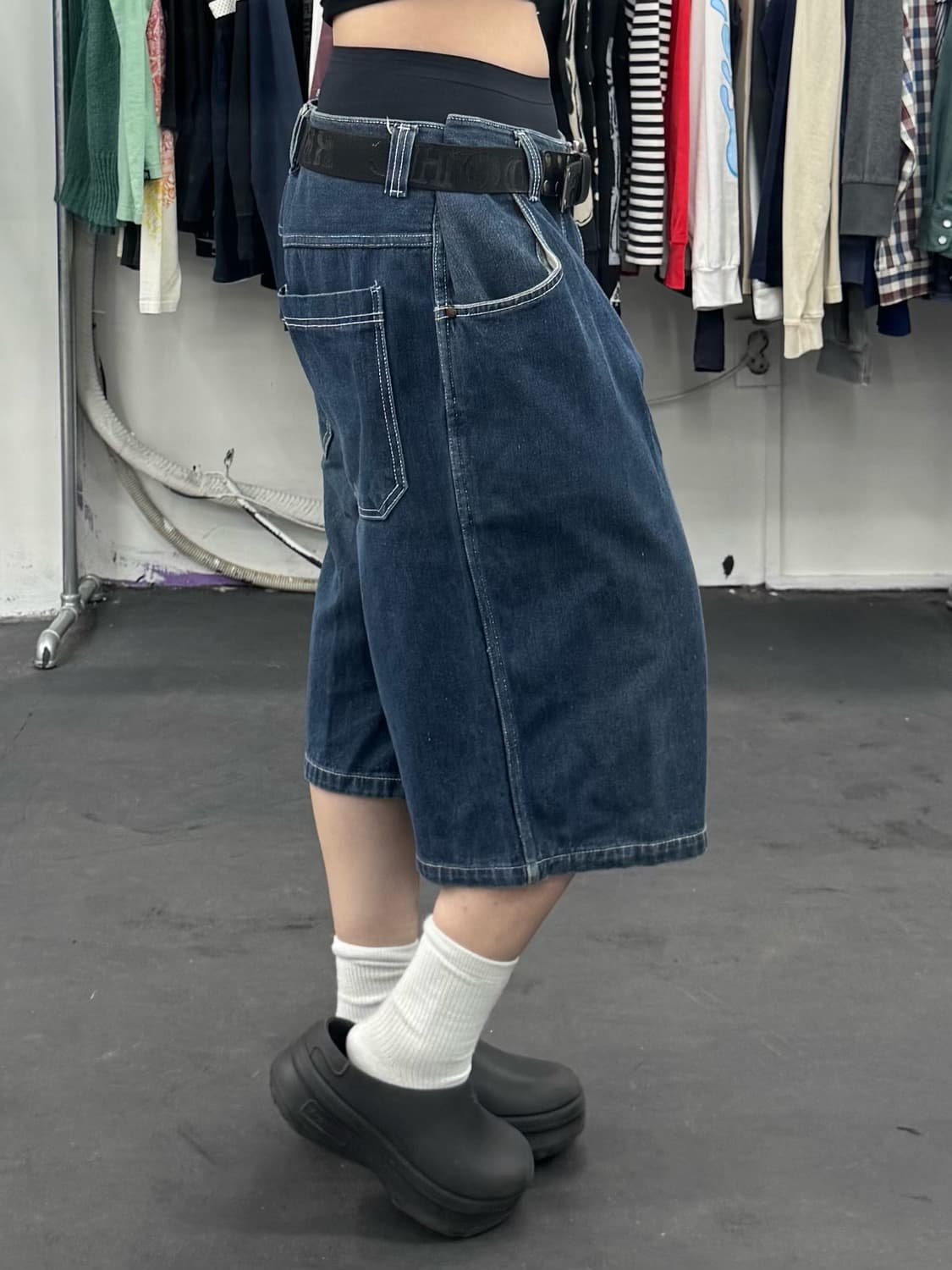 로카웨어 스몰로고 오버핏 버뮤다팬츠 상품이미지4