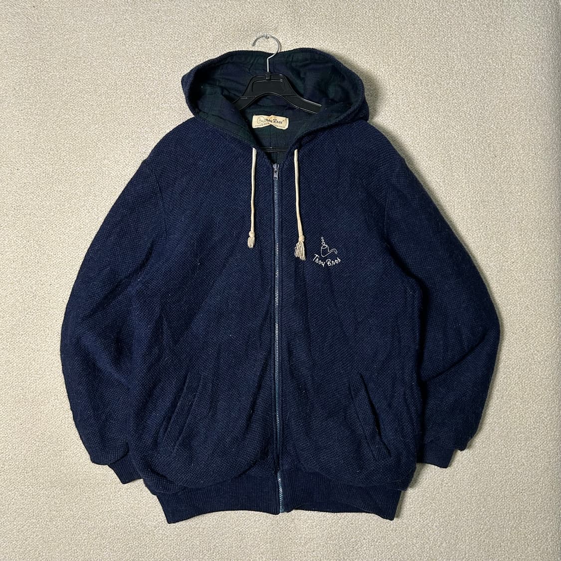  (L) Troy Bros 트로이브더라스 네이비 울 집업  상품이미지1