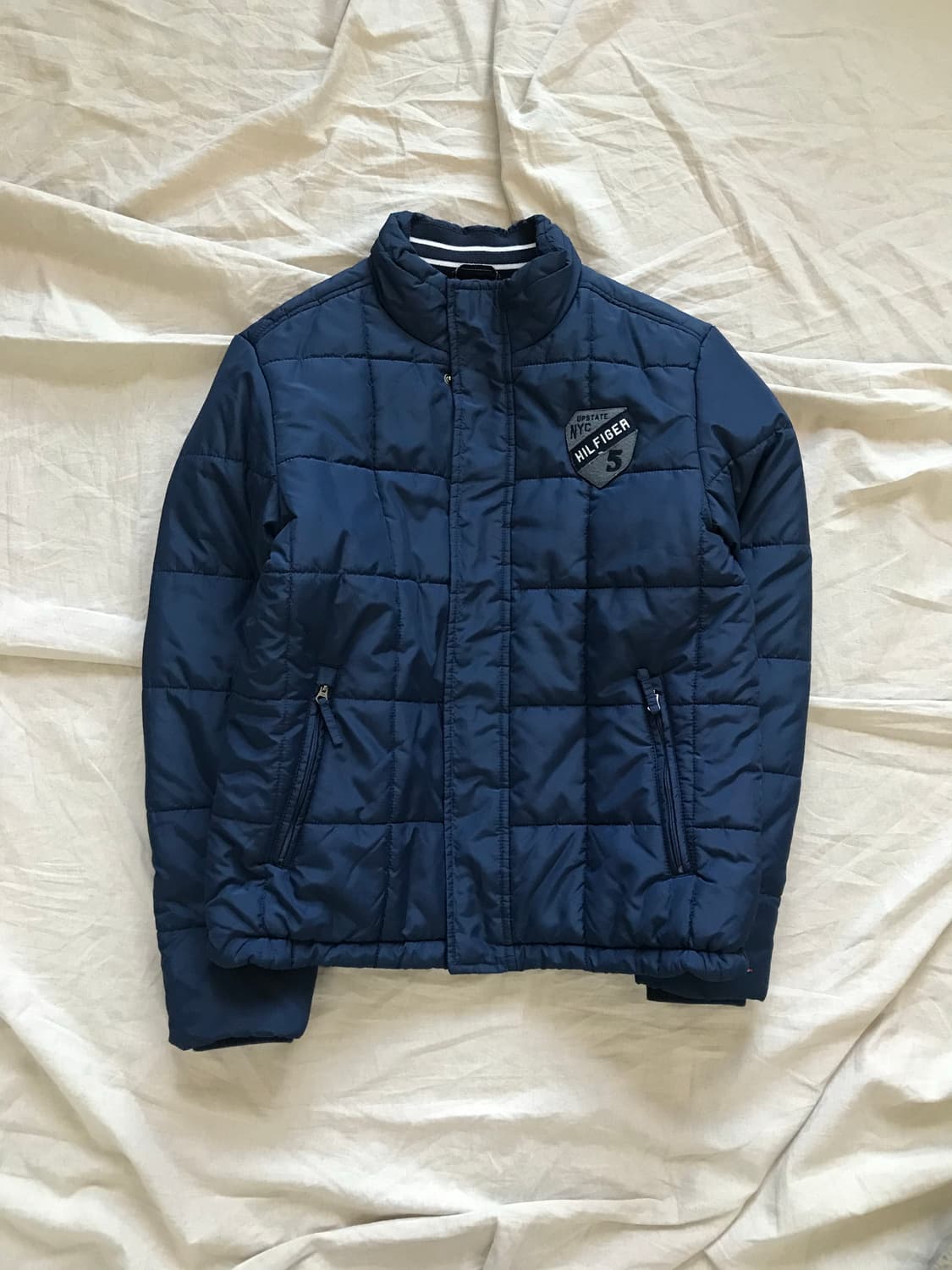 타미힐피거 자수 패치로고 네이비 숏패딩 상품이미지5