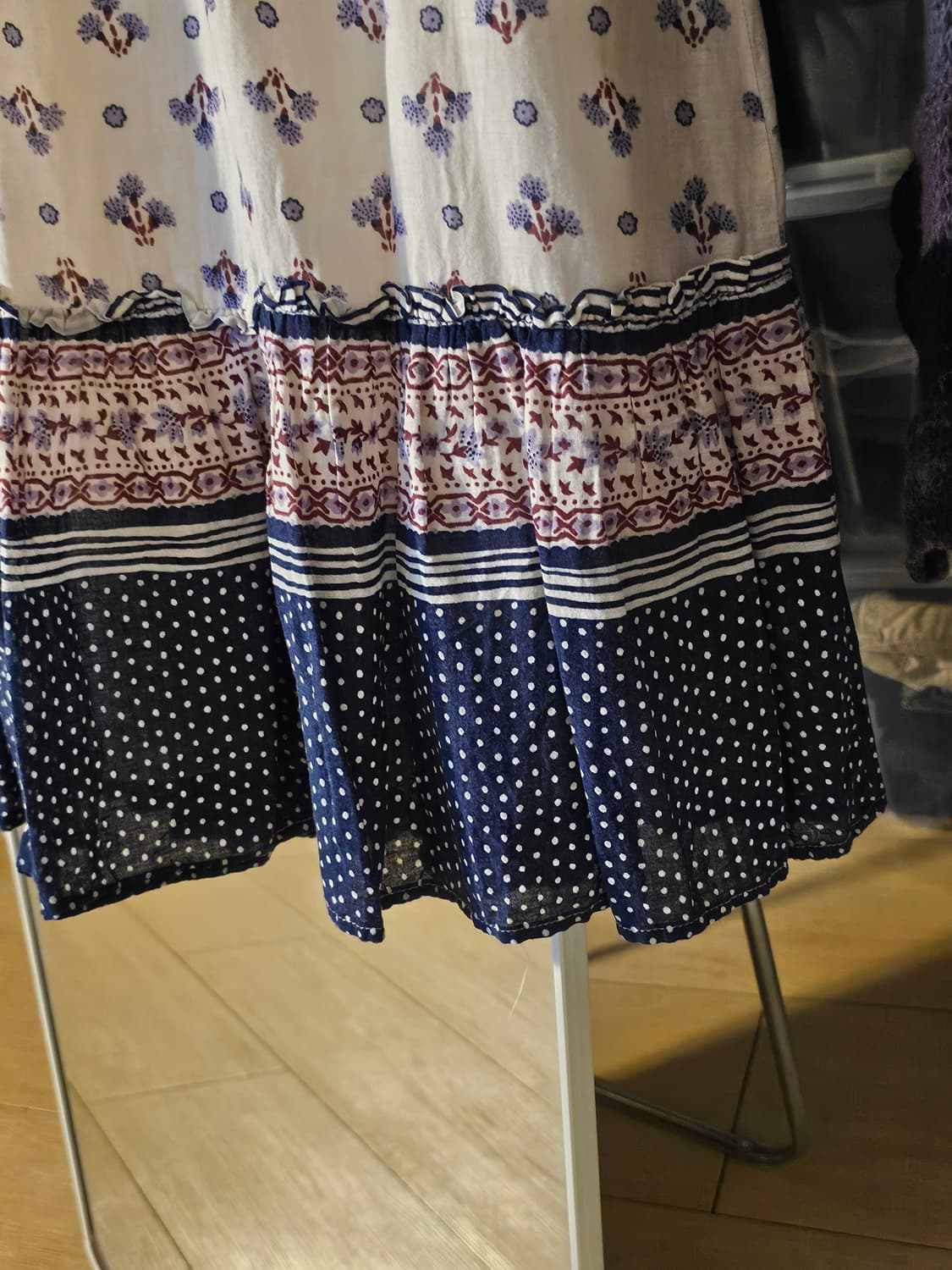 얼쓰 뮤직 보라 잔꽃 끈원피스 상품이미지3