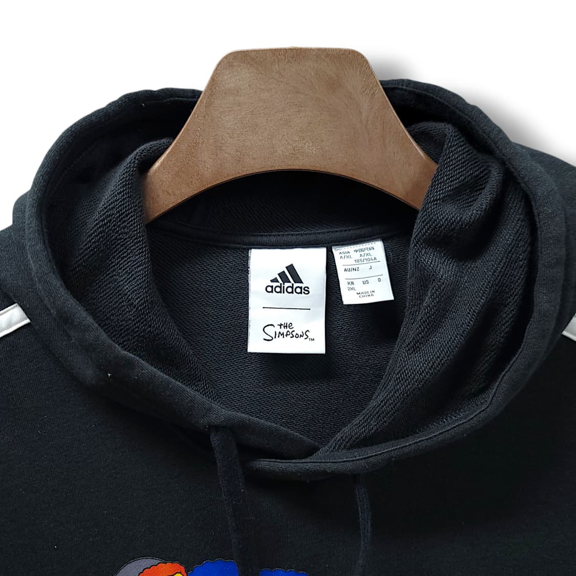 [2XL] 아디다스 블랙&화이트라인 심슨패밀리 프린팅 후드티셔츠 상품이미지8